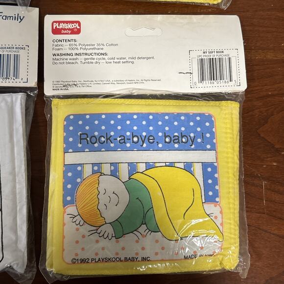 VTG Playskool Baby My Soft Book And Squeaker Books 80s 90s New Nursery Storytime - Picture 7 of 10